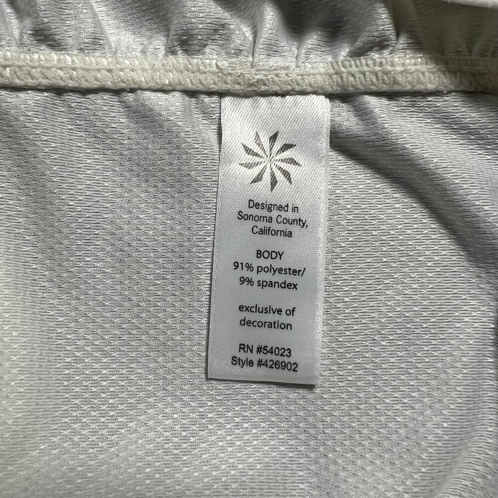 Athleta V-Neck Birdie Ruched Polo Top Size S Golf Tennis Pickle Ball Active - Picture 6 of 8